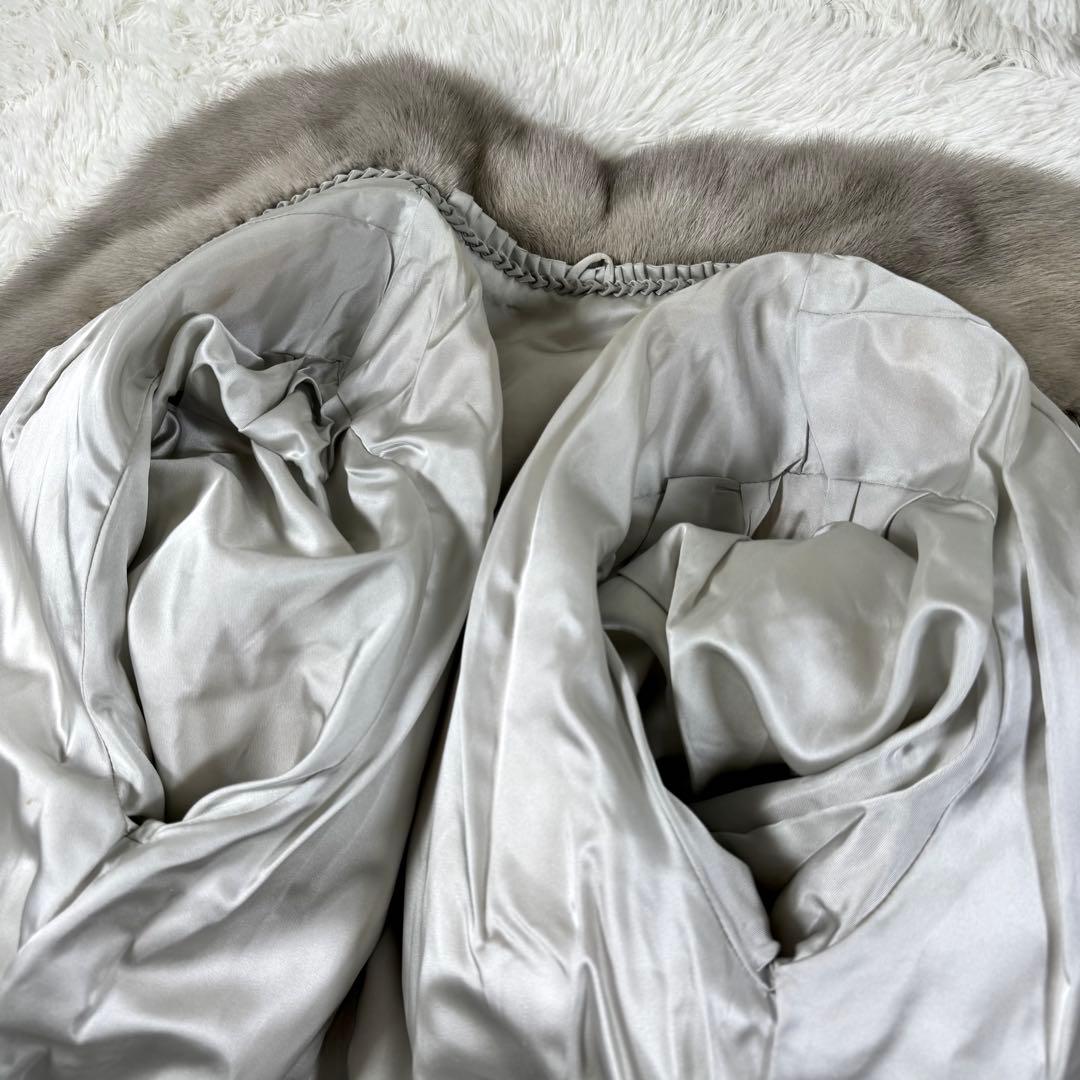 【総丈93cm】サファイアミンク ファーコート リアルファー 本毛皮 毛並み◎ 【総丈93cm】サファイアミンク ファーコート リアルファー 本毛皮 毛並み◎