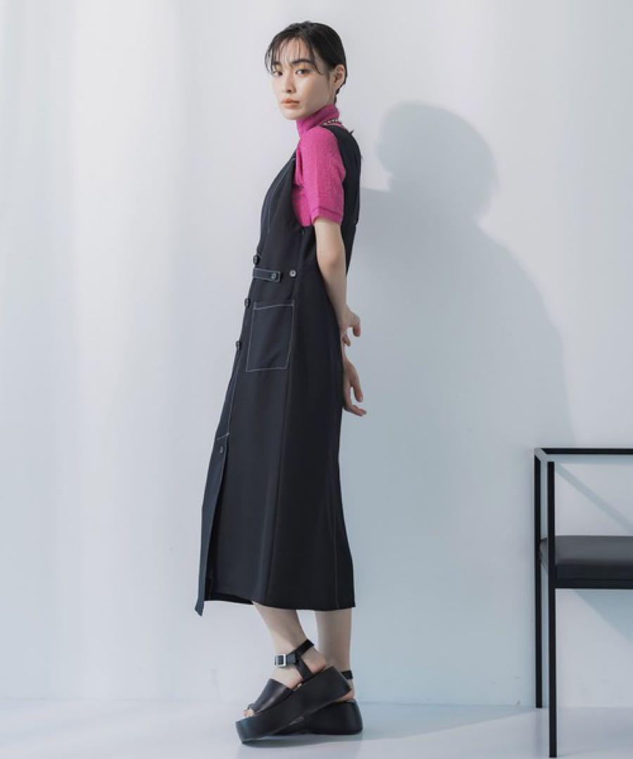 【室内試着のみ・超美品】UNITED TOKYO アシメカットステッチジャンスカ