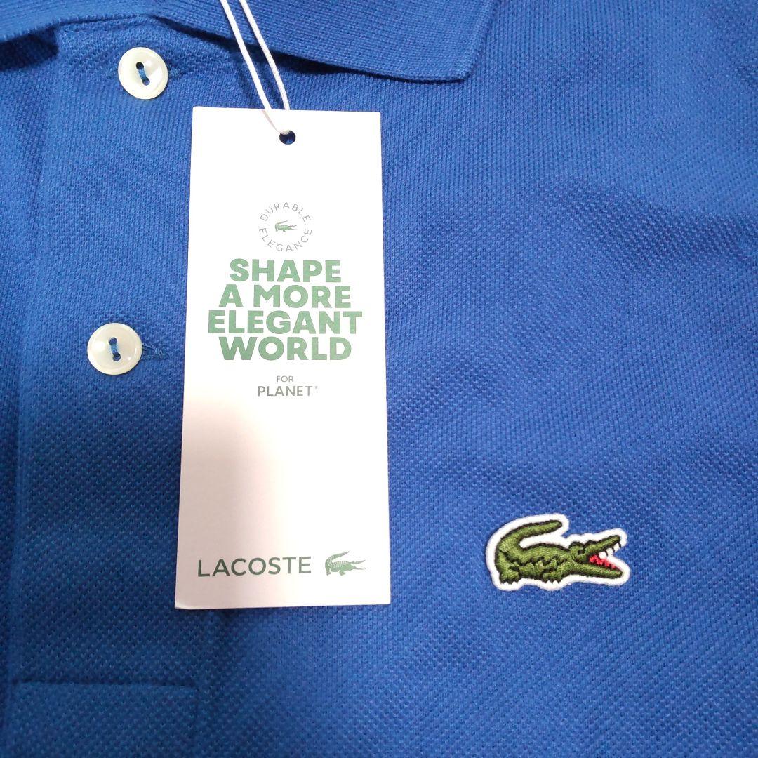 LACOSTE クラシックフィット ブルーポロシャツ US L