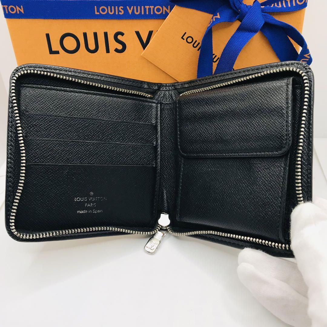 美品　ルイヴィトン　タイガ　折財布　ポルトビエ・モネジップ　黒 楽天市場】【中古】【財布】LOUIS VUITTON ルイ ヴィトン タイガ
