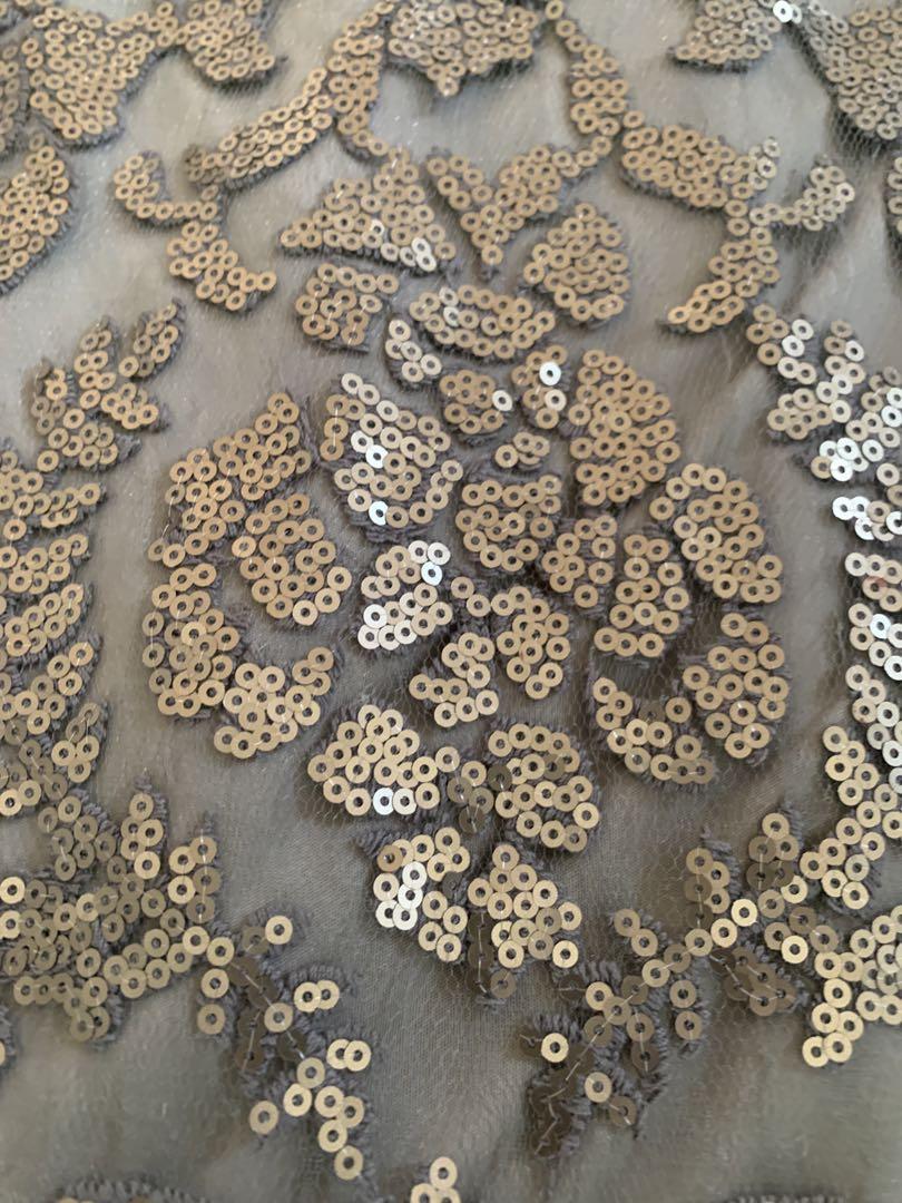 美品 TADASHI SHOJI タダシショージ スパンコール 刺繍レース