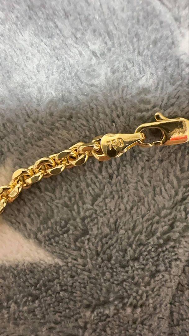 【遺品整理】750 ITALY 刻印あり ゴールドチェーンネックレス 51g