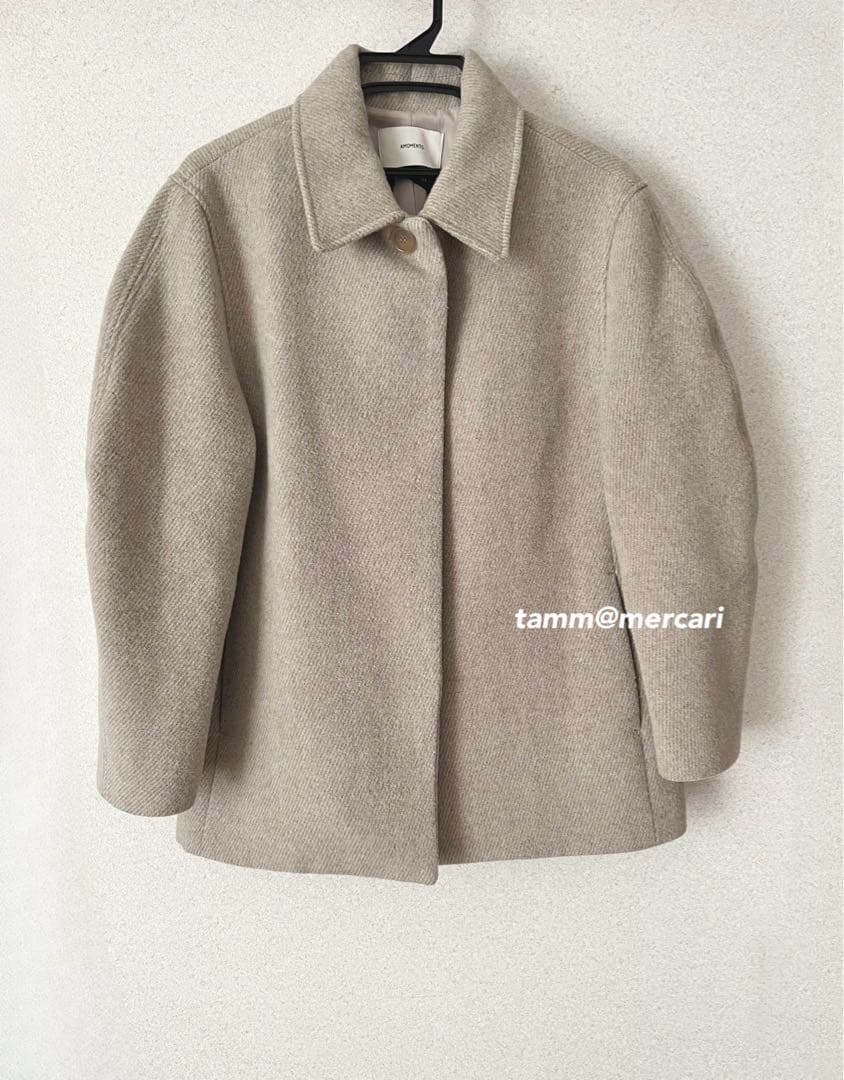 AMOMENTO アモーメント ウールコート ベージュ AMOMENTO アモーメント ウールコート ベージュ