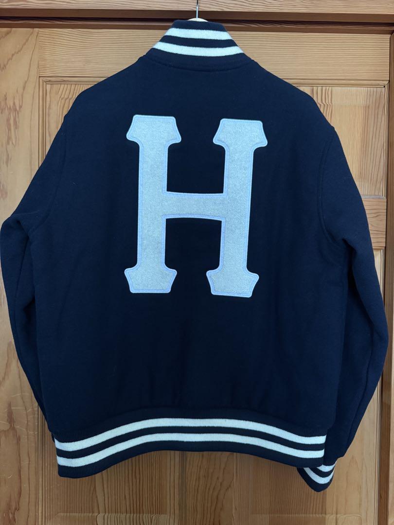 HUF スタジャン M ネイビー刺繍パッチ付き - メルカリ HUF スタジャン M ネイビー刺繍パッチ付き - メルカリ