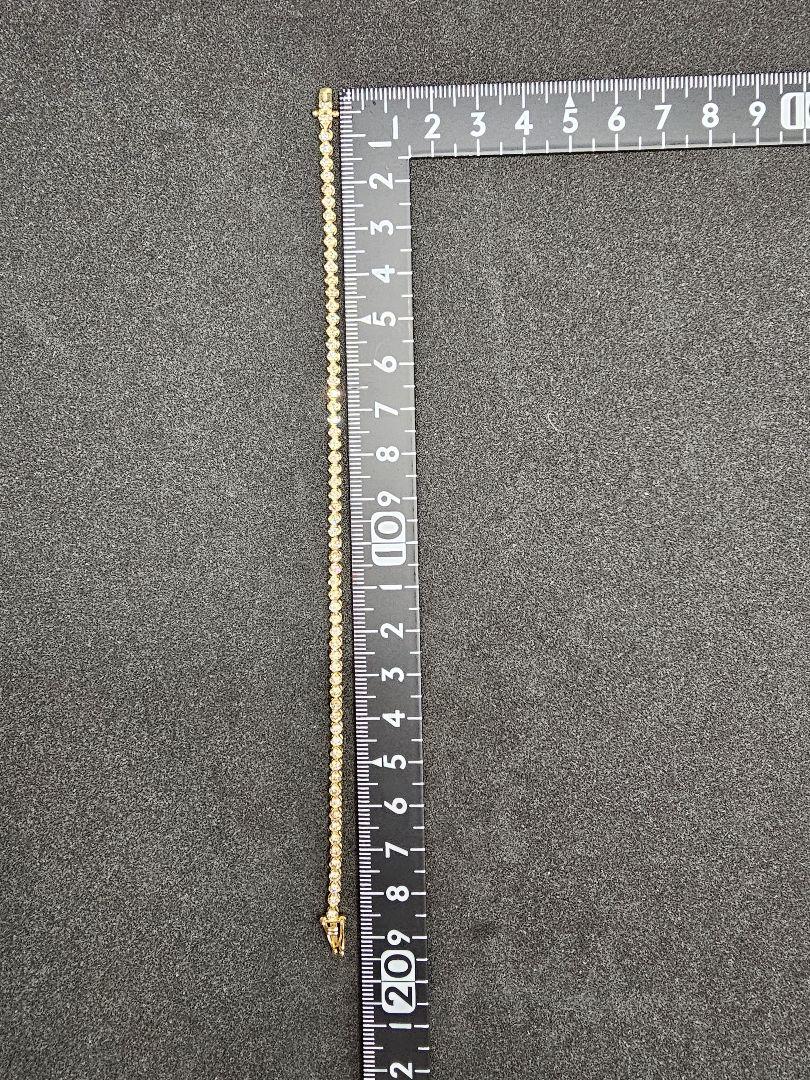 Ｋ１８ＹＧ天然ダイヤモンド２·０0ｃtテニスブレスレット