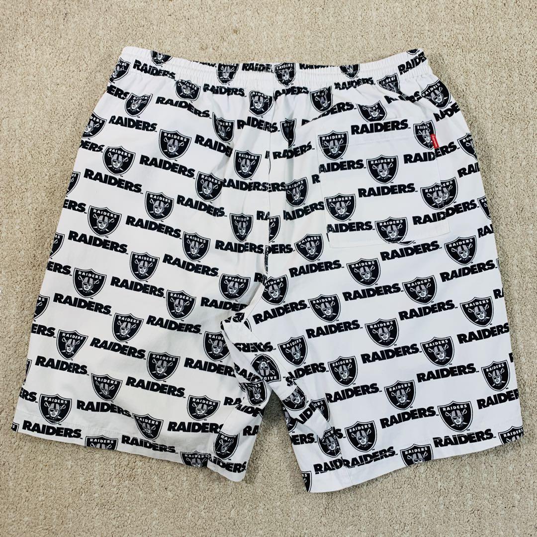 【 NFL】SUPREME ハーフパンツ　レイダース　白　L