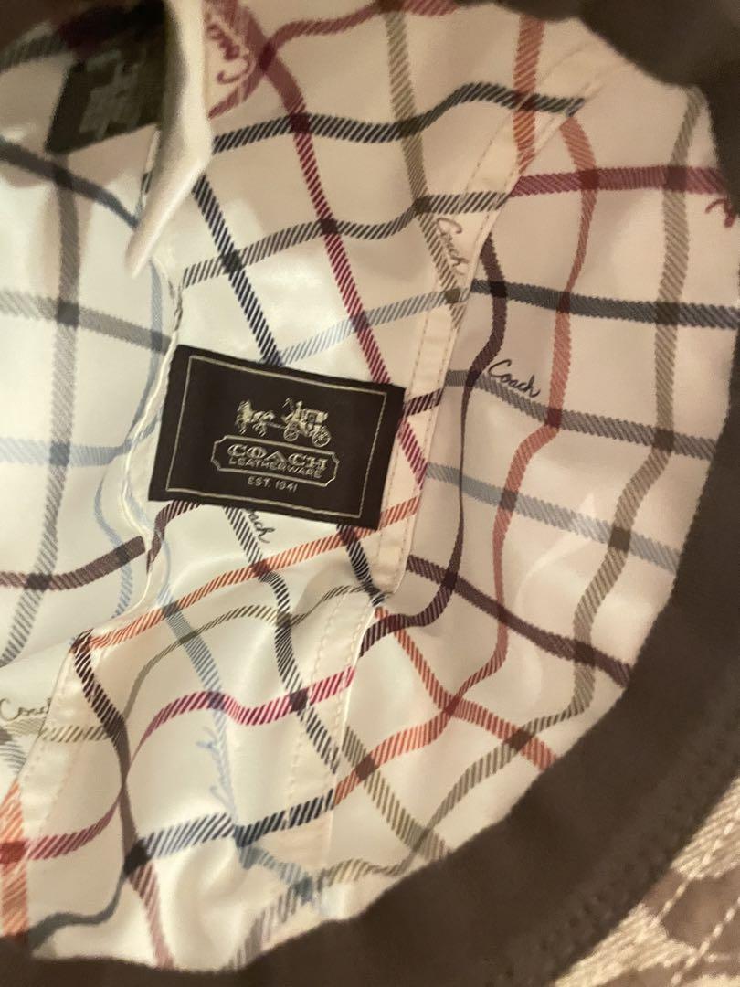 未使用COACH バケットハット ブラウン/ベージュ　専用袋付き　サイズ P/S