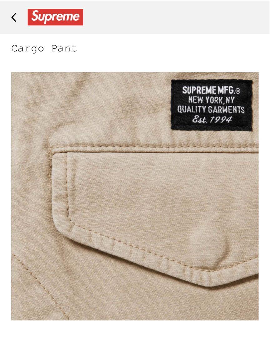 【新品未使用】Supreme カーゴパンツ ベージュ(30)SS25