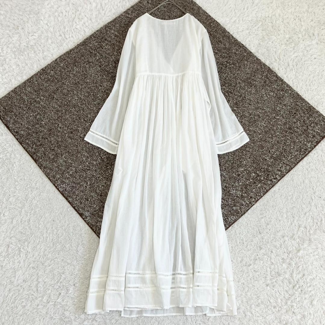 美品✨ヌキテパ コットンボイルクロスオーバーフロントガウン