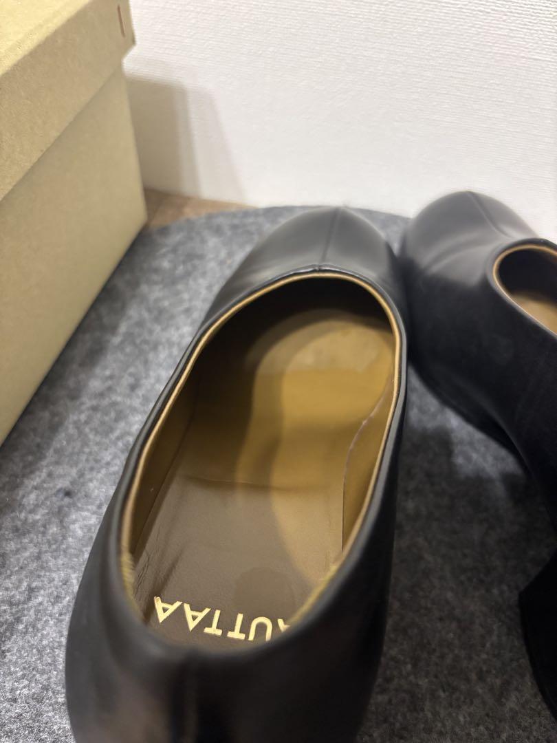 AUTTAA アウッタ スムース キップレザー ヒールパンプス 39 ブラック