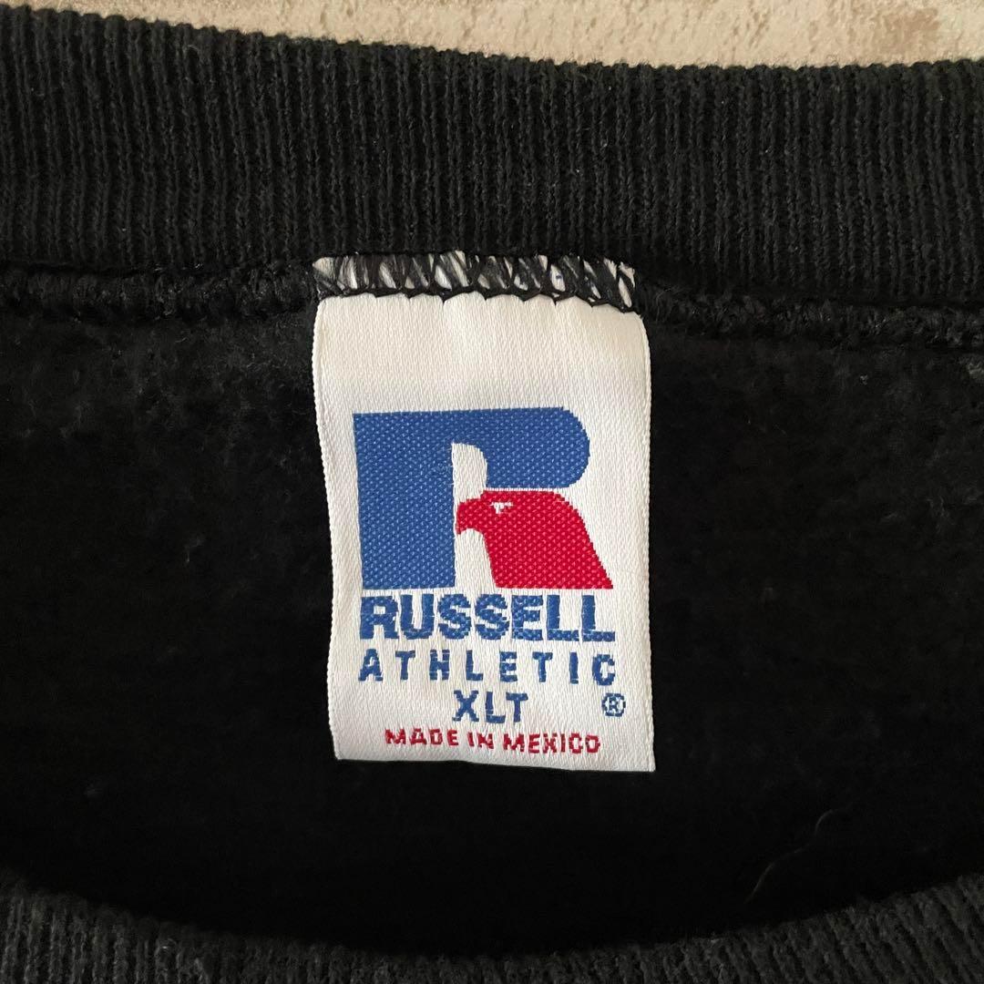 ラッセル スウェット メキシコ製 無地 裏起毛 ブラックXL