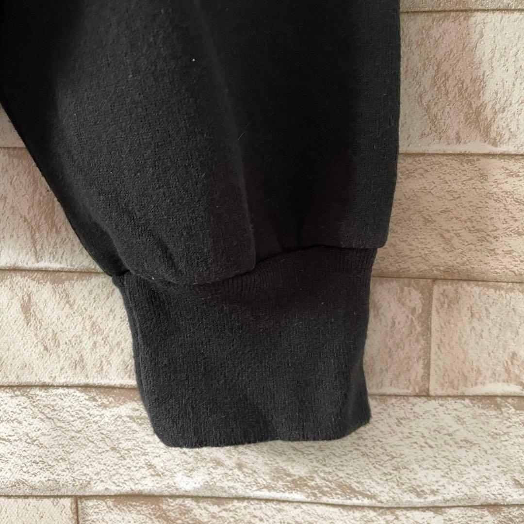 ラッセル スウェット メキシコ製 無地 裏起毛 ブラックXL