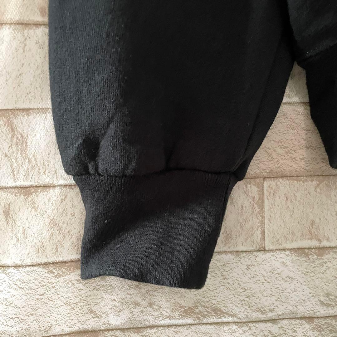 ラッセル スウェット メキシコ製 無地 裏起毛 ブラックXL
