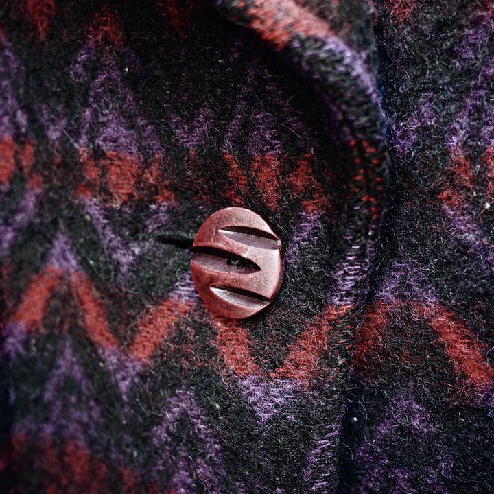 大得価国産 80's Vintage Zigzag patterned wool coat SKZte-m35281162418 2022セール