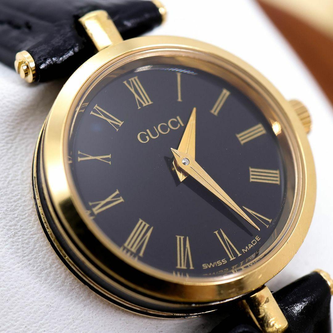 稼働】GUCCI 腕時計 ゴールドベゼル ローマン クォーツ