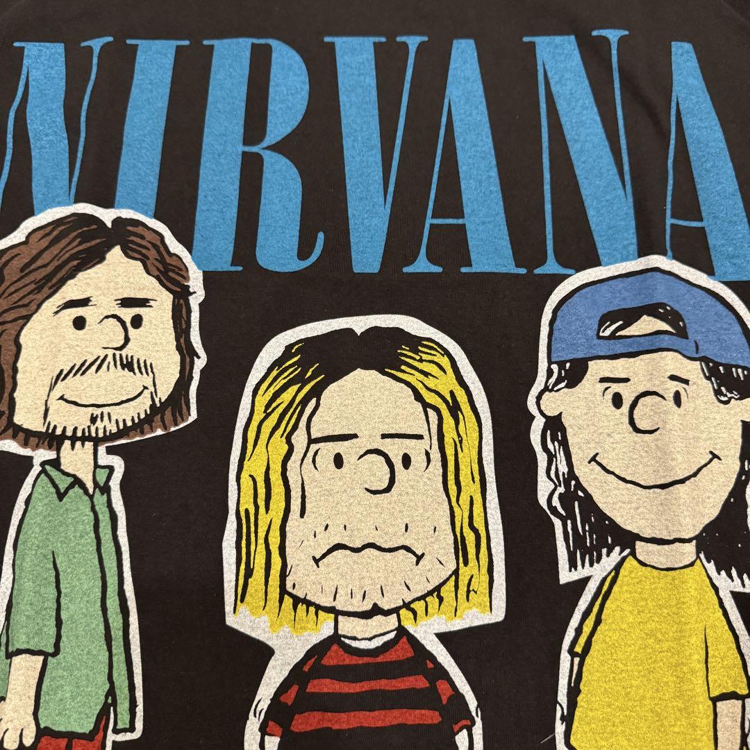 スヌーピー ニルヴァーナ Tシャツ Lサイズ ブラック 00s