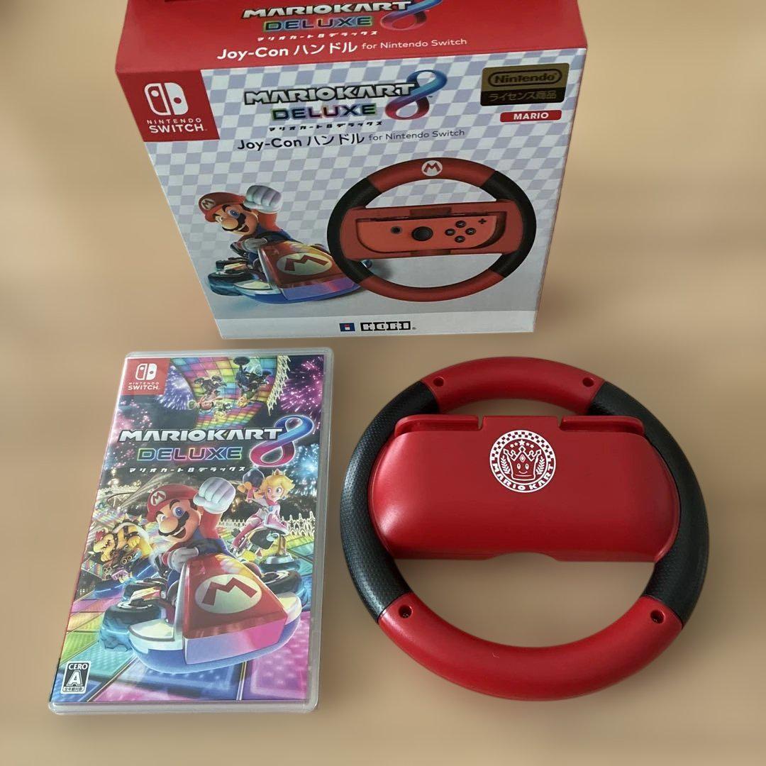 マリオカート8 デラックス とJoy-Conハンドルセット - メルカリ
