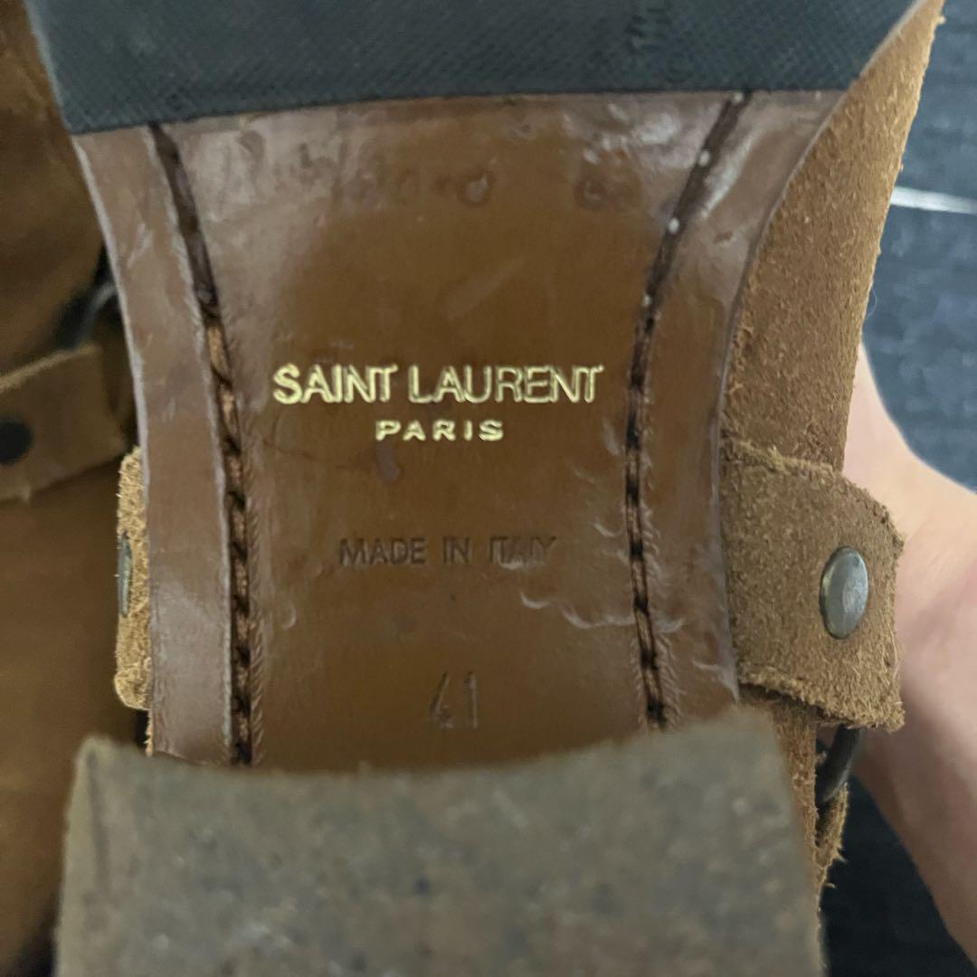 Saint Laurent スウェード ハーネス ブーツ 41