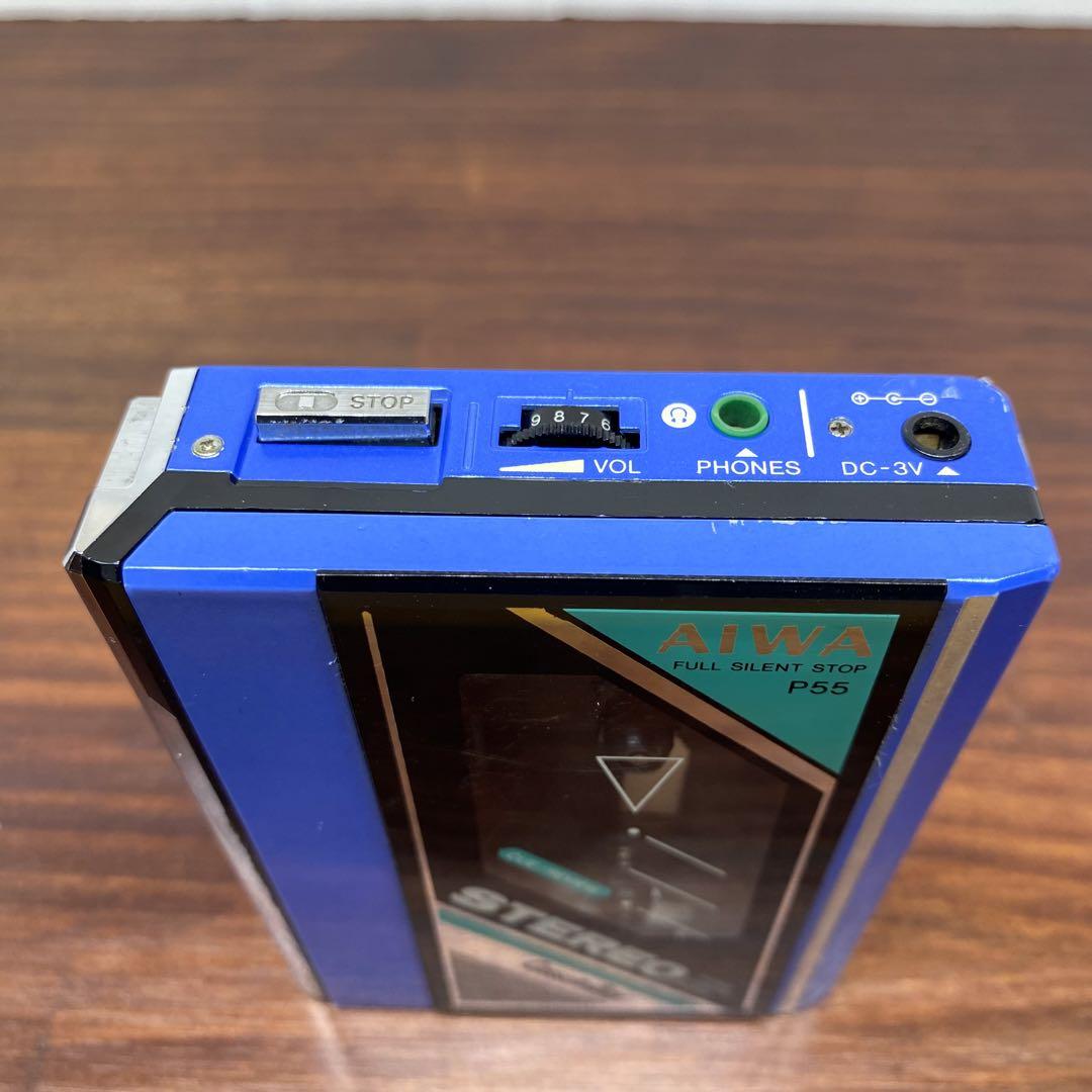 極美品 AIWA  HS-P55  カセットボーイ カセットプレイヤー 赤 Yahoo!オークション -「p55」(再生専用) (カセットプレーヤー)の
