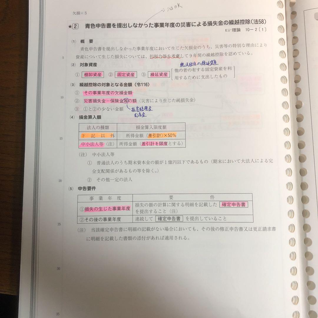 大原 法人税法2020テキスト一式