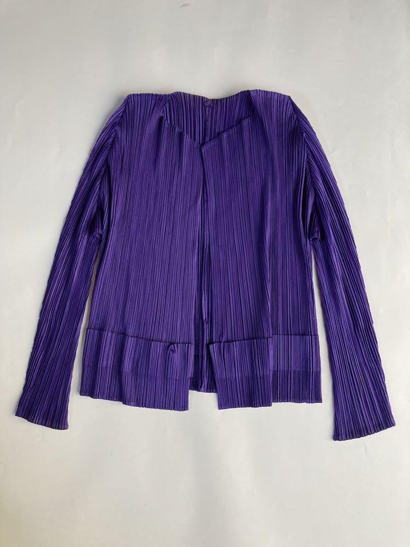 ISSEY MIYAKE PleatsPlease 紫ジャケット size3 ISSEY MIYAKE PleatsPlease 紫ジャケット size3