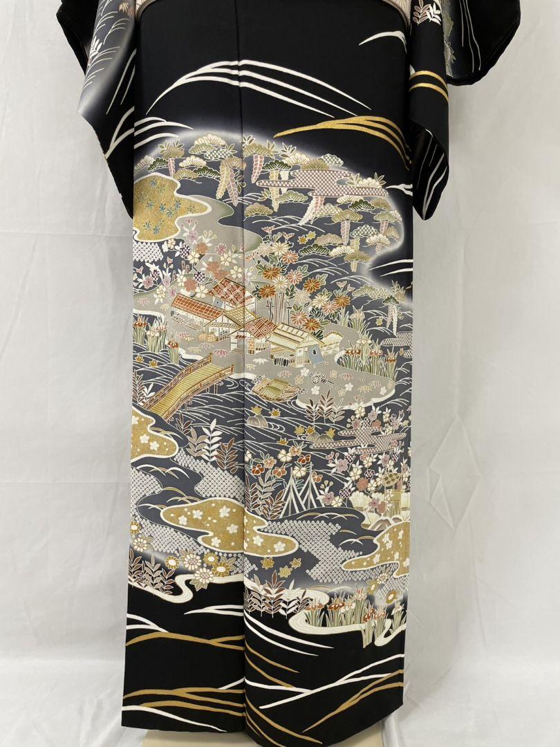 美品　正絹袷　手描き友禅訪問着単品