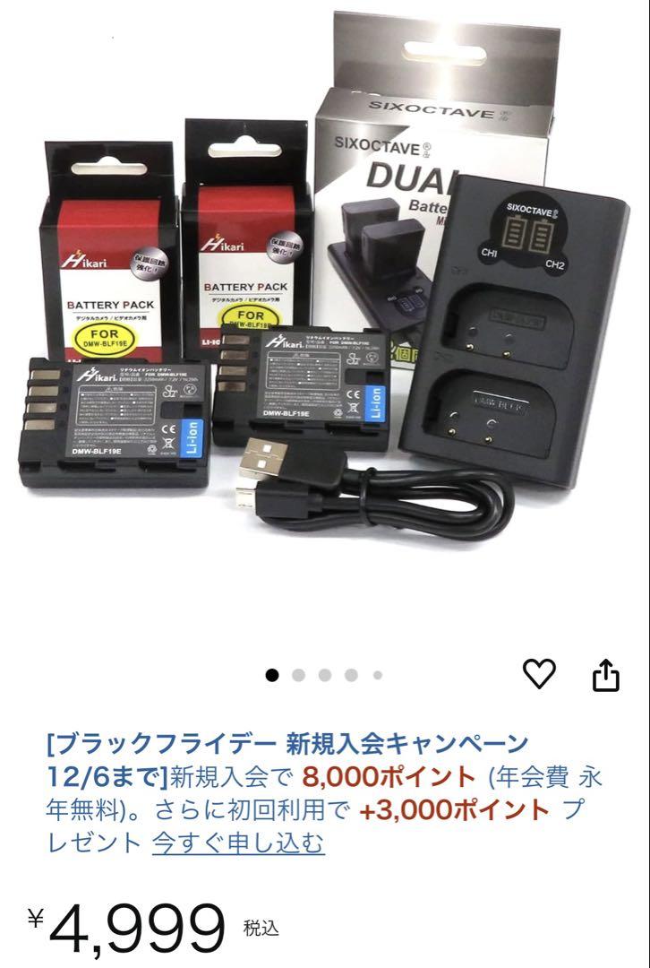 LUMIX DC-G9 G9 Pro 純正バッテリーグリップ付その他バッテリー等