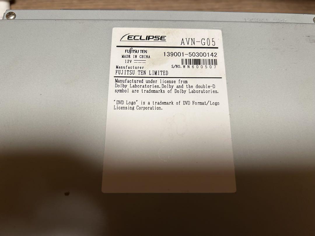 イクリプス AVN-G05 フルセグ ECLIPSE DVD CD 7インチ