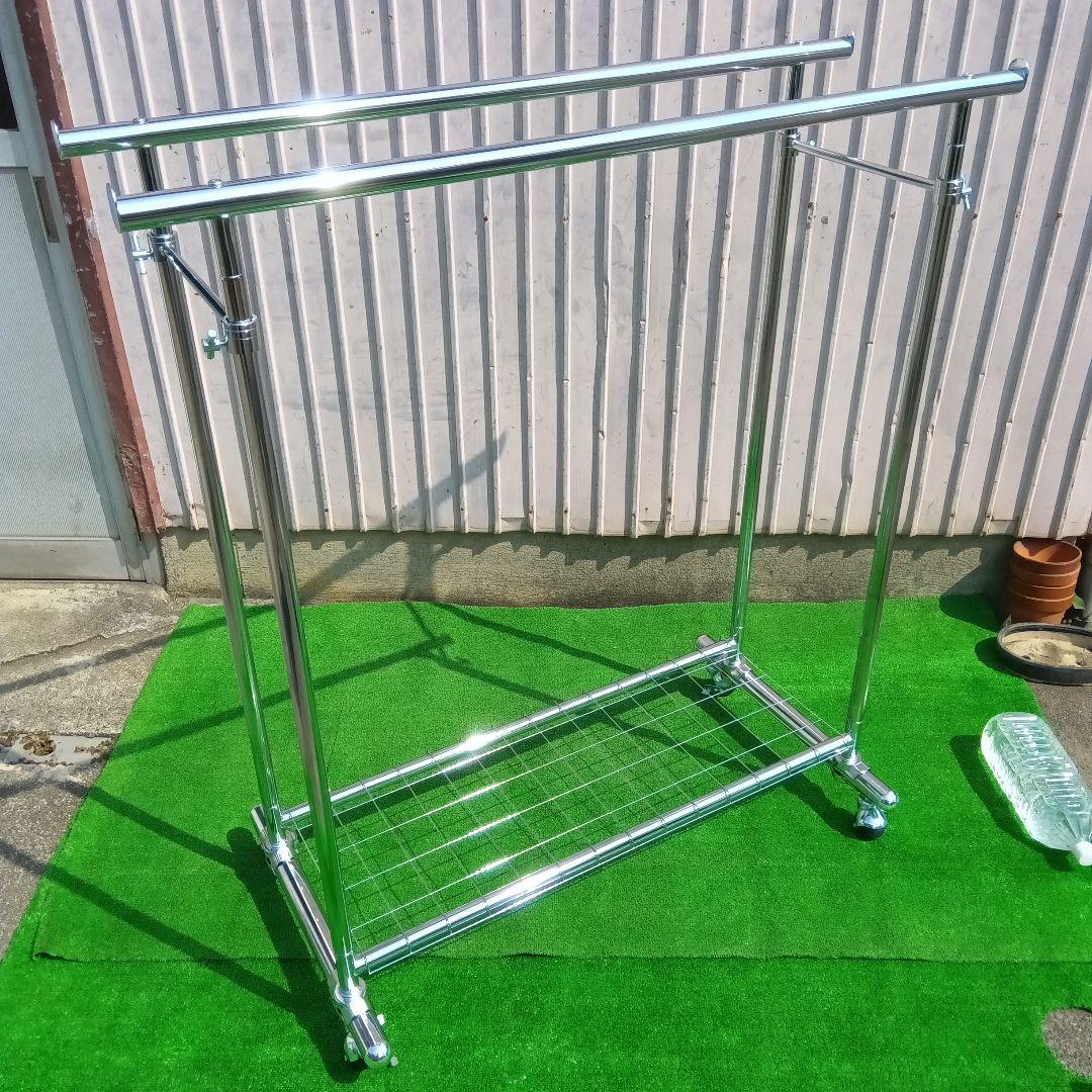 パイプハンガーラック新品 シルバー　耐荷重190kg