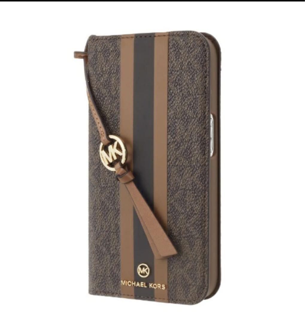 (未開封)マイケルコース iPhone15 ケース MICHAEL KORS 新品 マイケルコース iPhone15 手帳型 ケース かわいい チャーム付き