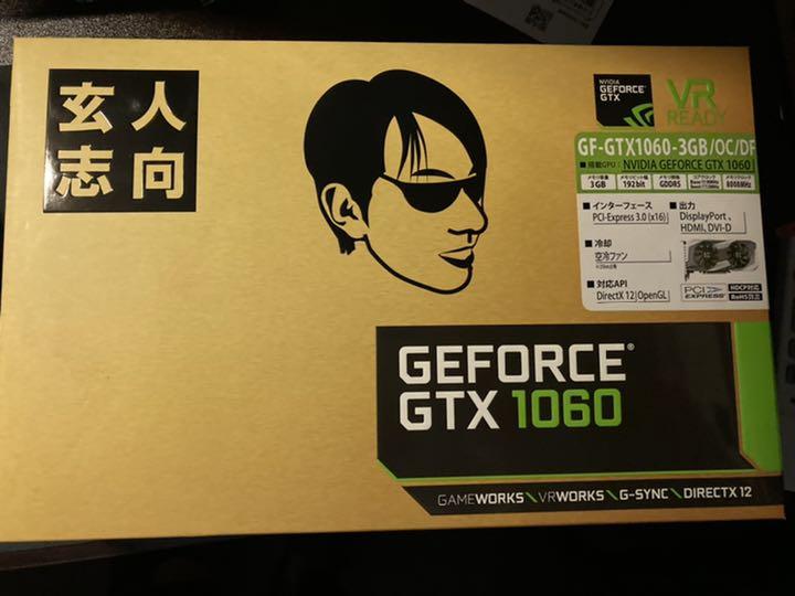 玄人志向 GF-GTX1060-3GB OC DF