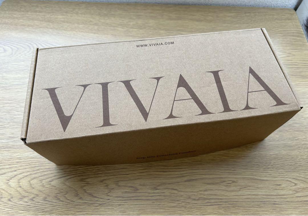 【新品】VIVAIAスクエアトゥ超軽量 厚底 フラットシューズホワイトタイガー柄