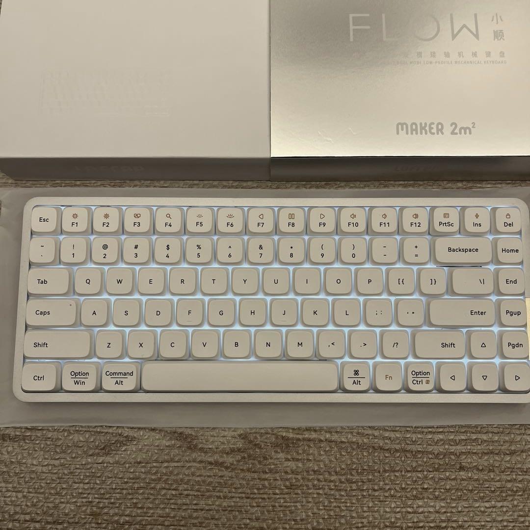 【24H以内発送！】Lofree FLOW シルバーホワイト GHOST リニア