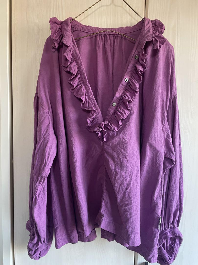 nest Robe 近江晒しフラワーカラーブラウス