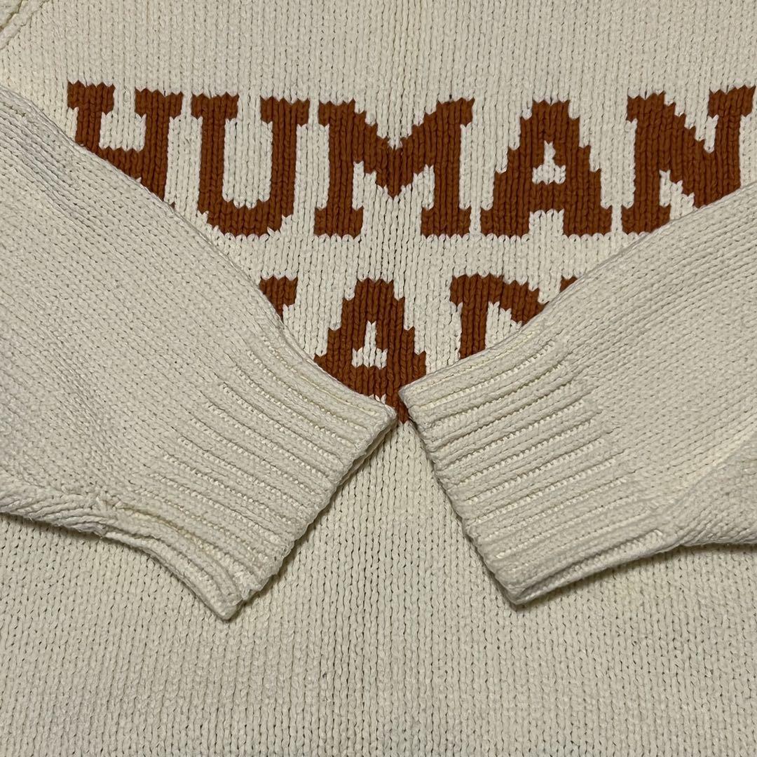 絶対一番安い HUMAN MADE セーター アイボリー トップス
