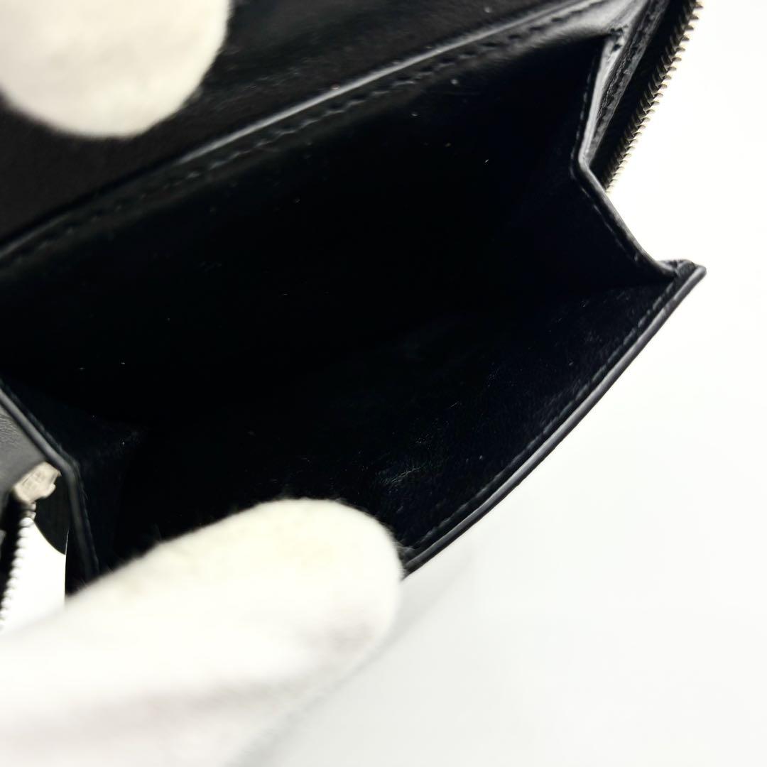 ✨希少✨BALENCIAGA 二つ折り財布　ラウンドファスナー　レザー　ブラック