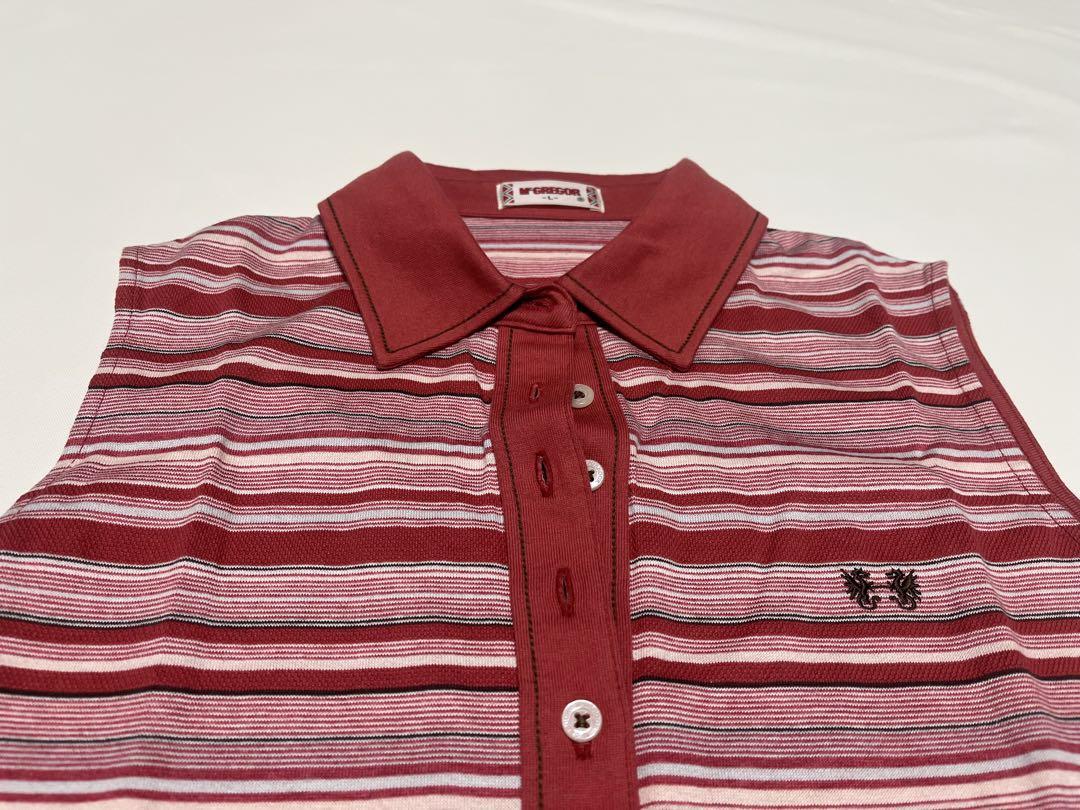 L 新品 McGREGOR マックレガー ノースリーブポロシャツ
