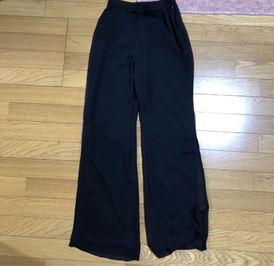 フォーマルパンツ 黒 形キレイ