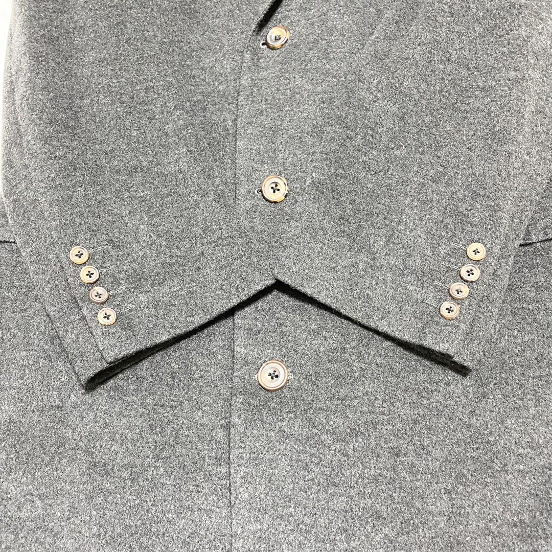 ✨カシミヤ✨希少サイズ　チェスターコート　マキシ丈　ダークグレー　美品