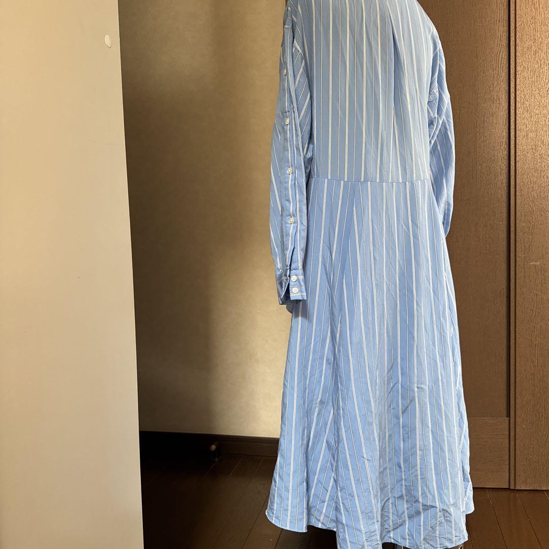 スナイデル♡snidel水色 ストライプ ロングシャツドレス