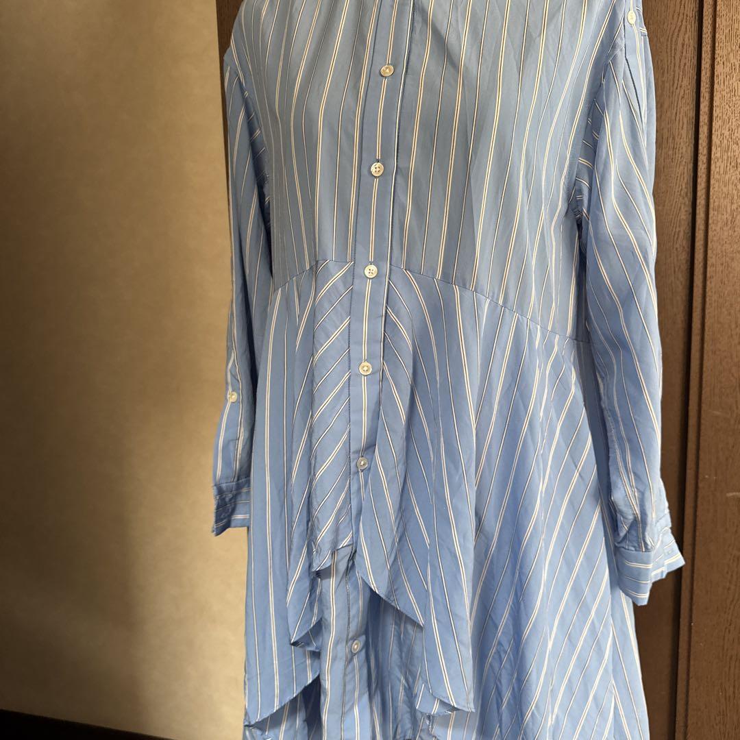 スナイデル♡snidel水色 ストライプ ロングシャツドレス