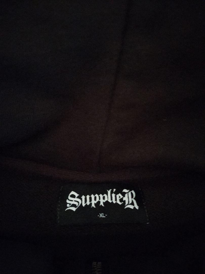 Supplier ブラック フルジップパーカー XL