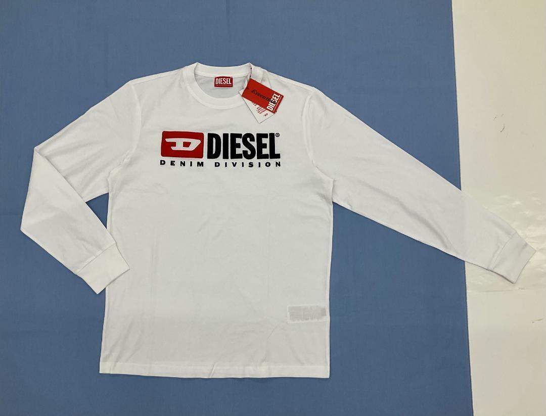 ディーゼル　長袖Tシャツ 20B23　ホワイト　XXLサイズ　新品 タグ付　ロゴ