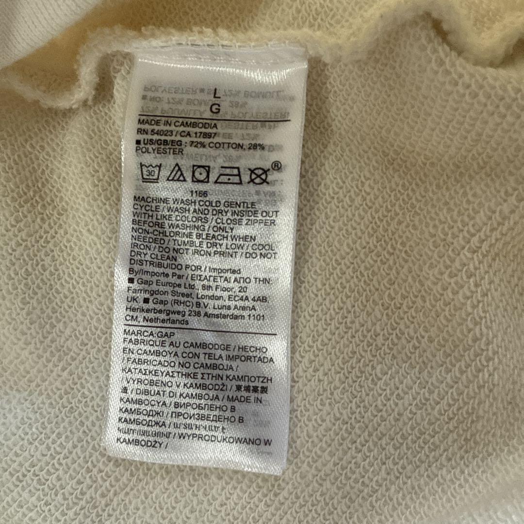 GAP ハーフジップセーター Lサイズ ホワイト