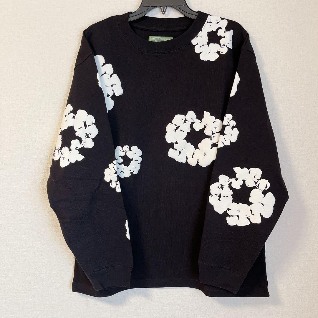 新品未使用【Denim Tears】デニム ティアーズ 長袖Tシャツ ブラックL