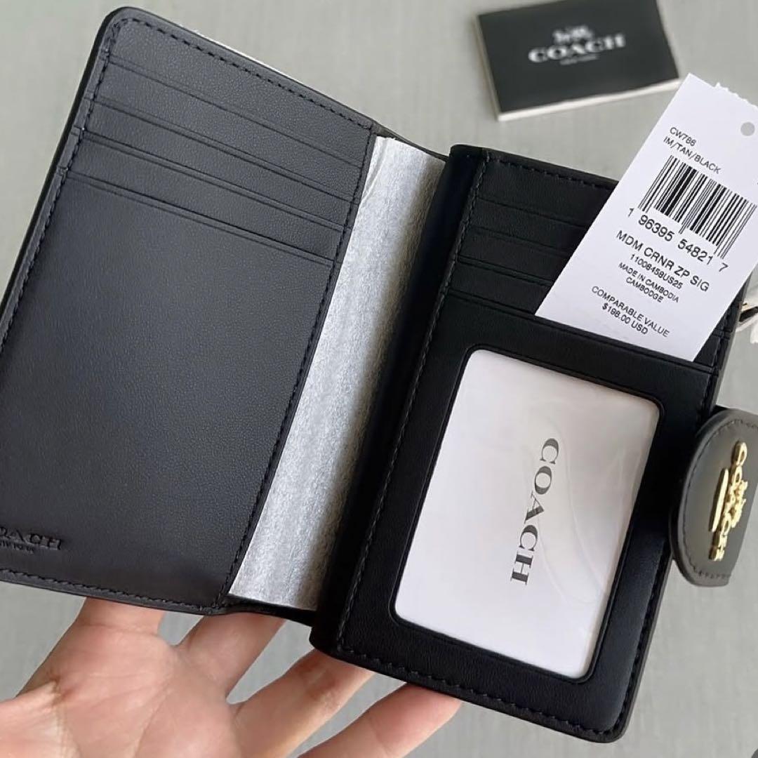 限定10%OFF 新品 シグネチャー レザー 折り財布 SjXxI-m35334620170 COACH コーチ レッド 大特価通販