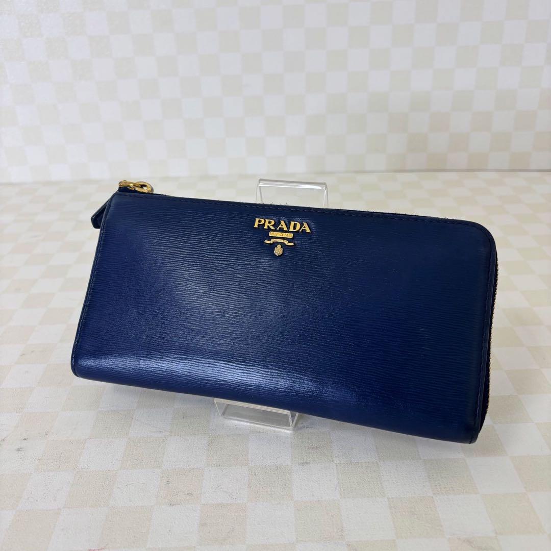 極美品　PRADA プラダ　長財布　L字ファスナー　M37