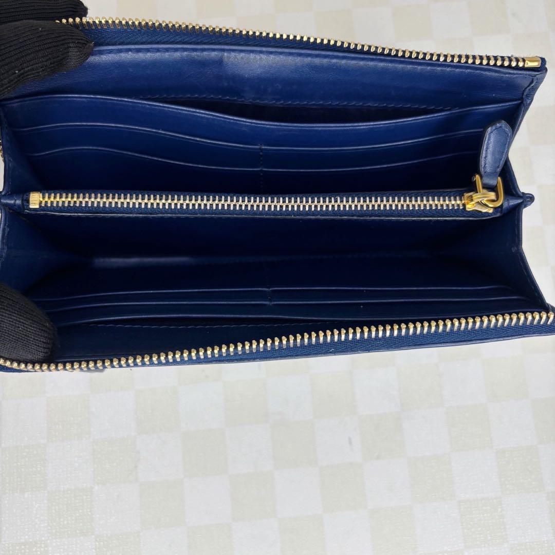 極美品　PRADA プラダ　長財布　L字ファスナー　M37