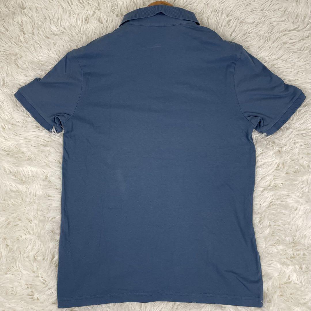 美品 HUGO BOSS 半袖 ポロシャツ M ブルー スリムフィット 大谷