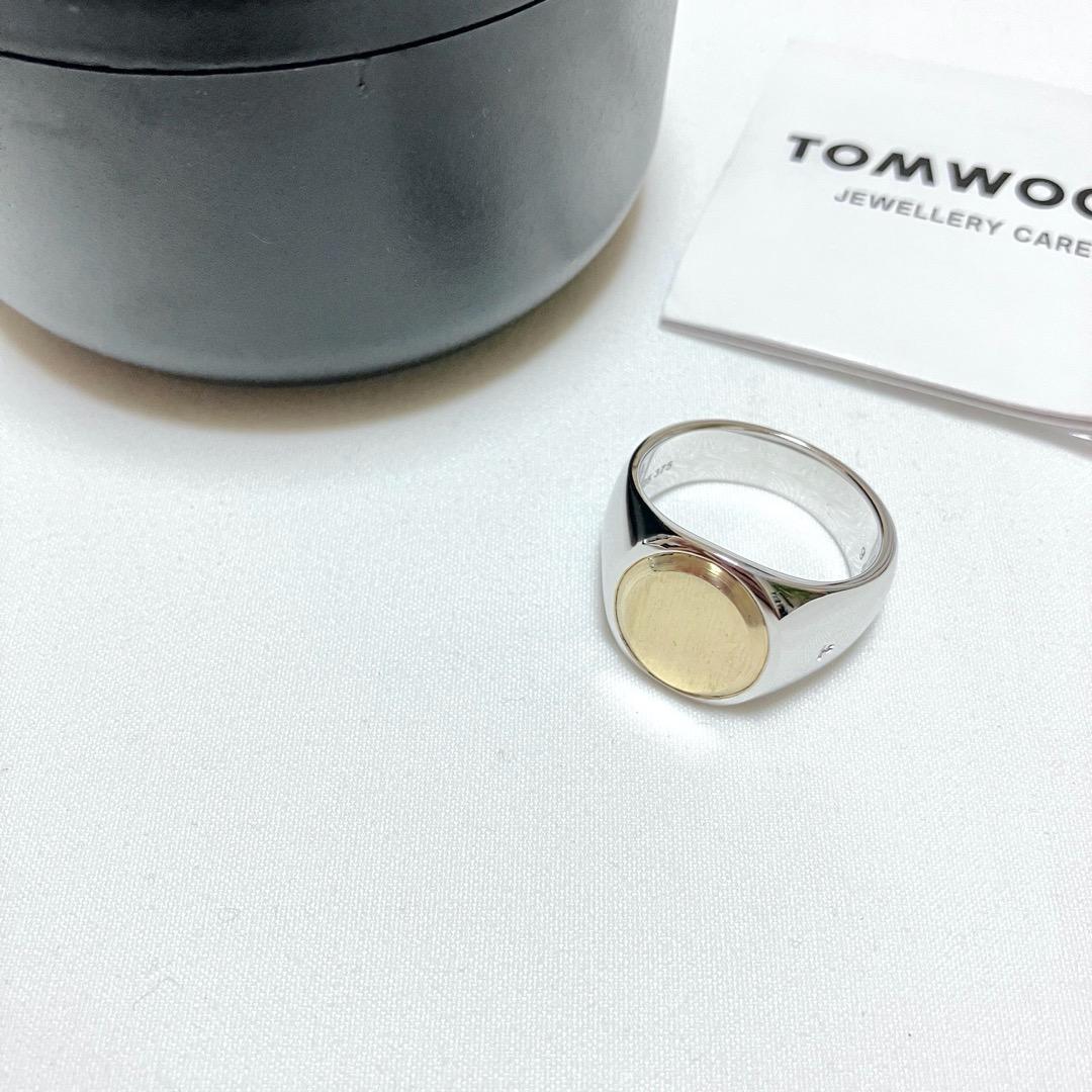 新品 62 TOMWOOD Oval Gold Top リング 指輪 6759